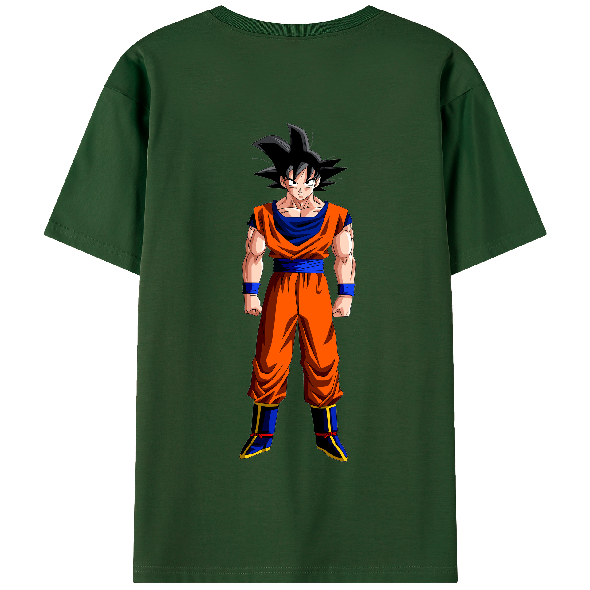 （画像用） ドラゴンボール 孫悟空（そん ごくう）Son Goku カカロット DRAGON BALL Kakarotto 綿100％半袖Tシャツ（背面プリント）